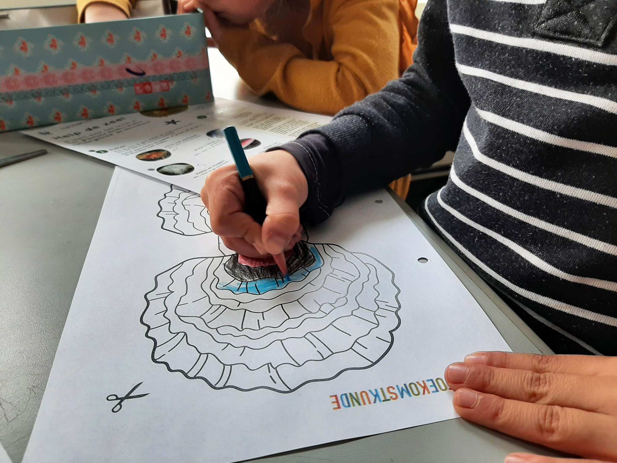 Toekomstkunde opdracht kleuren schelp oester