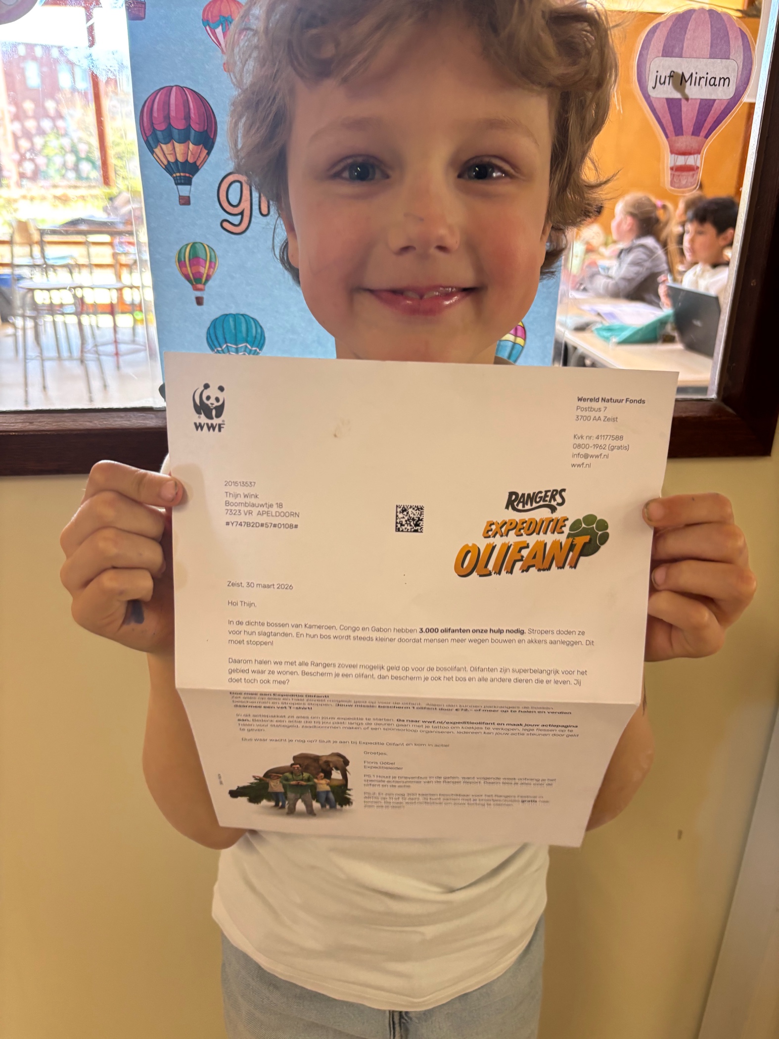 Thijn red een olifant