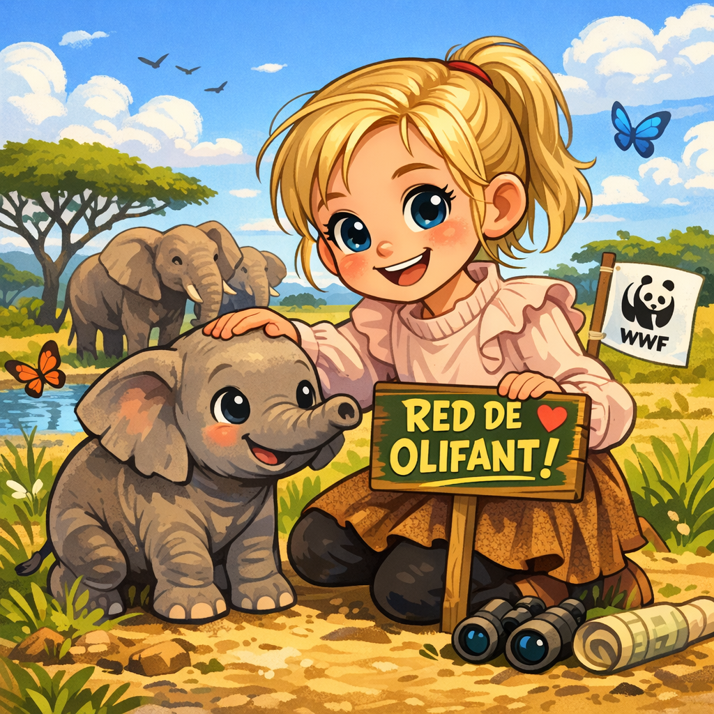 Meike voor de olifanten