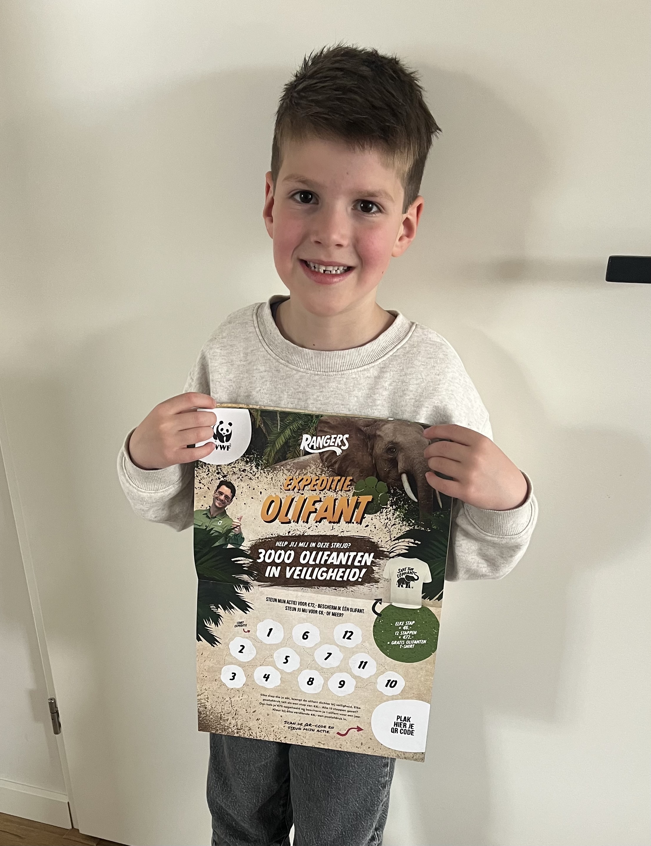 De zee in voor de olifant