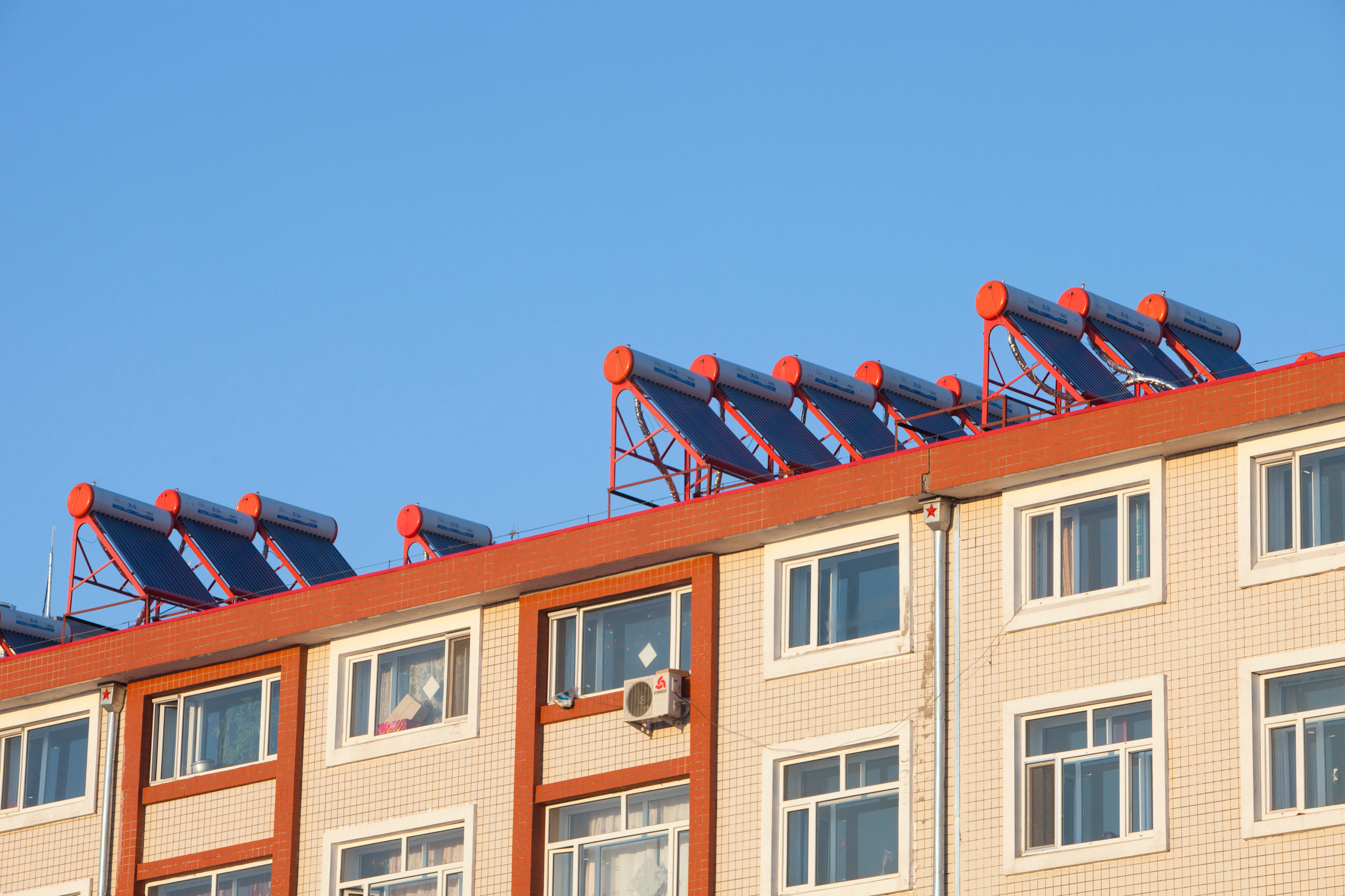 Zonneboiler op daken