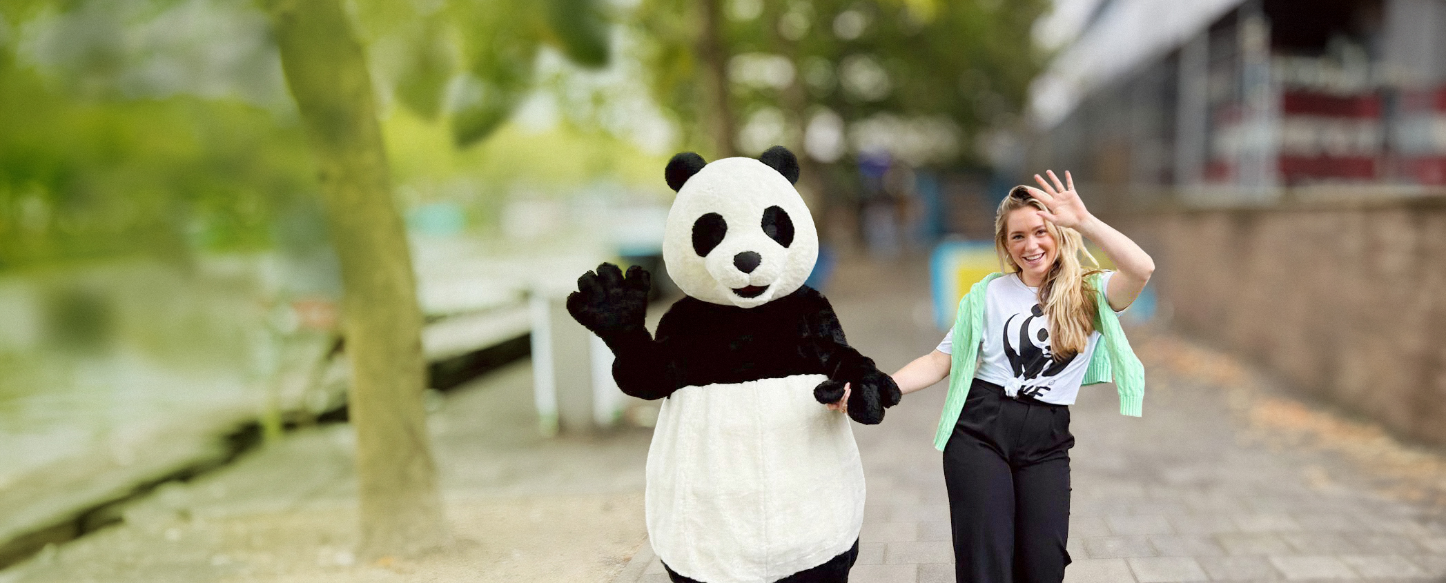 Regioteam Amsterdam met panda