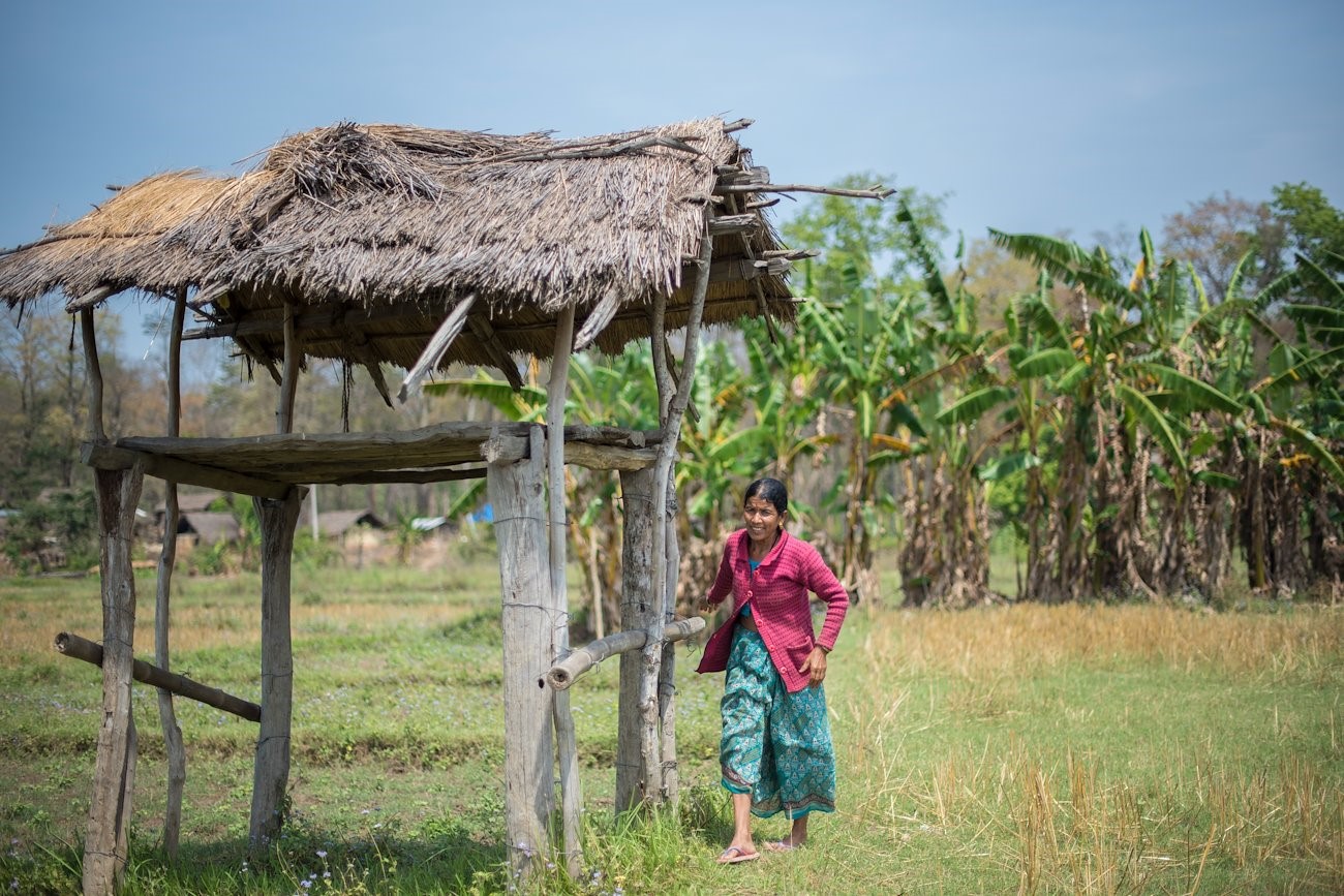 Thaba in haar tuin, Nepal
