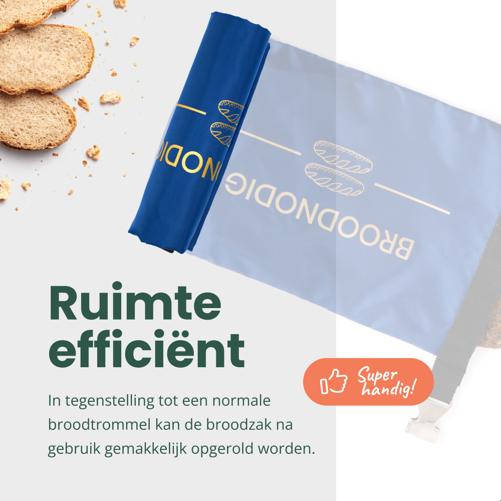 Broodnodig herbruikbare boterhamzak Blauw | -webshop Broodnodig herbruikbare boterhamzak Blauw | -webshop