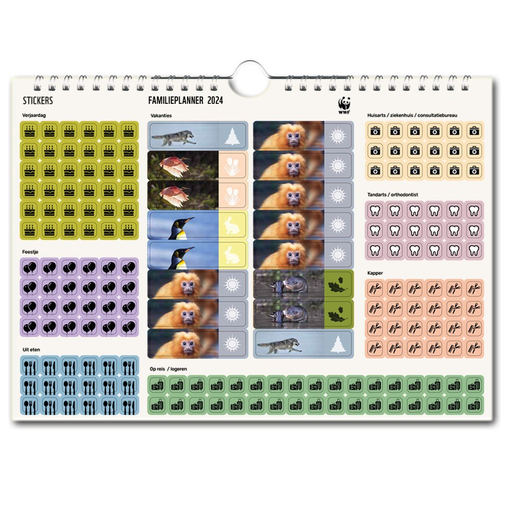 WWF Familieplanner 2025 WWF Steun ons ook dit jaar