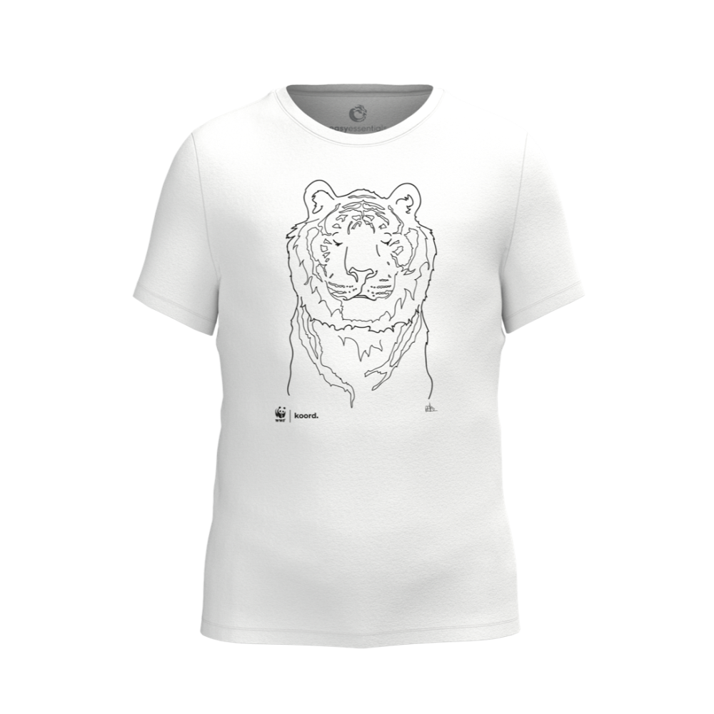 WWF kinder t shirt Tijger wit maat 3 4 jaar