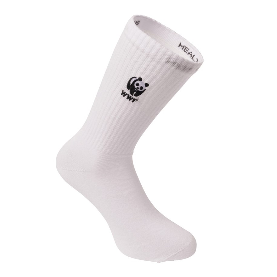 Poging Promotie Afleiden Retro sokken wit met panda logo - maat 35-40